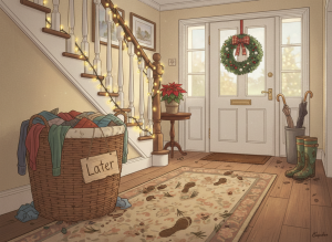 Christmas house cleaning Reading hallway reset quick tidy RG4